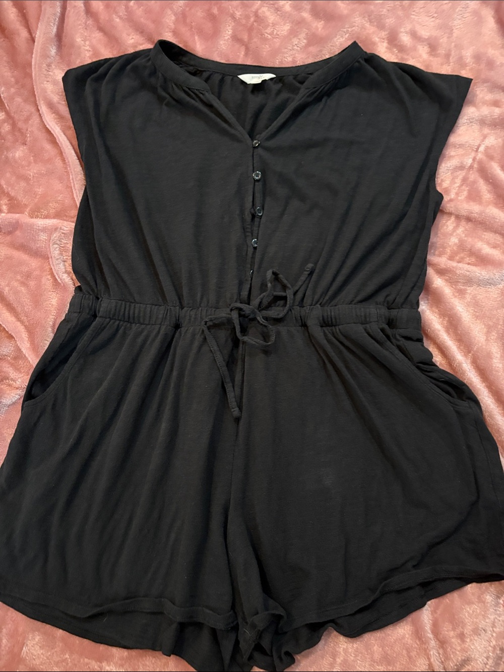 Terra & Sky Black Women's Romper - 2X